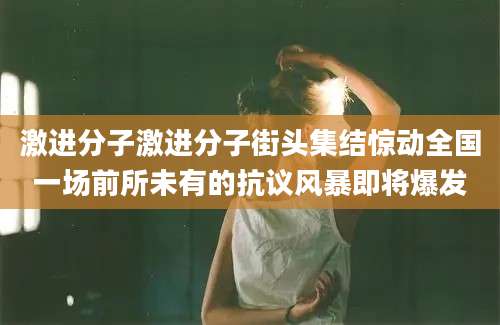 激进分子激进分子街头集结惊动全国一场前所未有的抗议风暴即将爆发