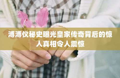 溥溥仪秘史曝光皇家传奇背后的惊人真相令人震惊
