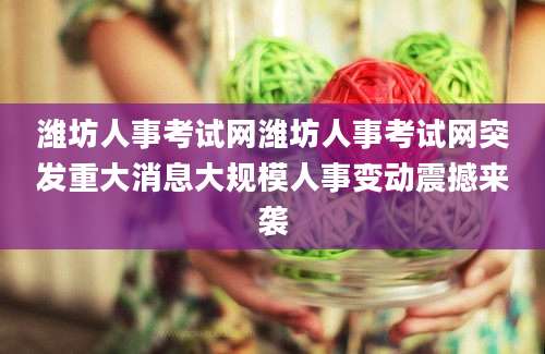 潍坊人事考试网潍坊人事考试网突发重大消息大规模人事变动震撼来袭