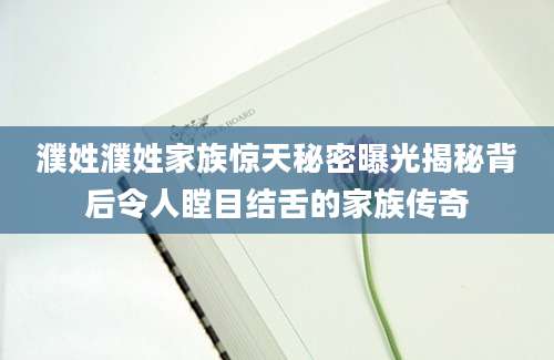 濮姓濮姓家族惊天秘密曝光揭秘背后令人瞠目结舌的家族传奇