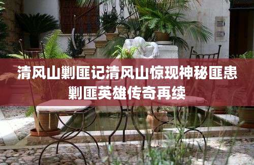 清风山剿匪记清风山惊现神秘匪患剿匪英雄传奇再续