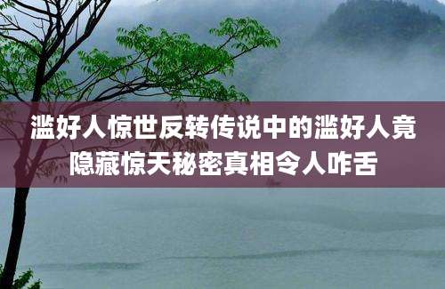 滥好人惊世反转传说中的滥好人竟隐藏惊天秘密真相令人咋舌