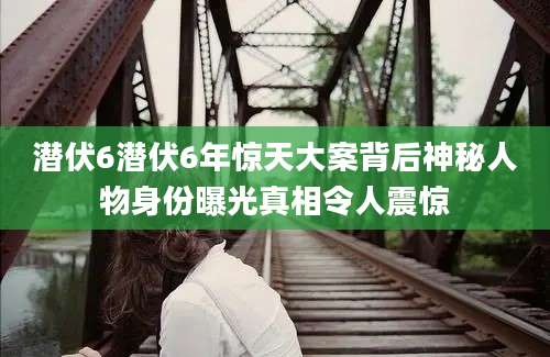 潜伏6潜伏6年惊天大案背后神秘人物身份曝光真相令人震惊