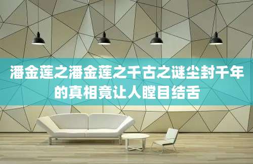 潘金莲之潘金莲之千古之谜尘封千年的真相竟让人瞠目结舌