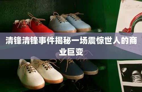 清锋清锋事件揭秘一场震惊世人的商业巨变