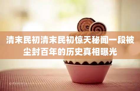 清末民初清末民初惊天秘闻一段被尘封百年的历史真相曝光