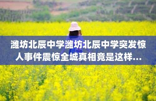 潍坊北辰中学潍坊北辰中学突发惊人事件震惊全城真相竟是这样...