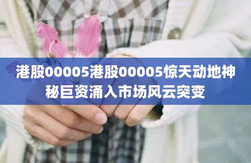 港股00005港股00005惊天动地神秘巨资涌入市场风云突变