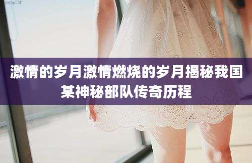 激情的岁月激情燃烧的岁月揭秘我国某神秘部队传奇历程