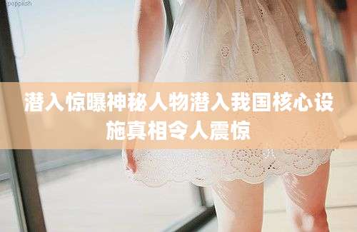 潜入惊曝神秘人物潜入我国核心设施真相令人震惊