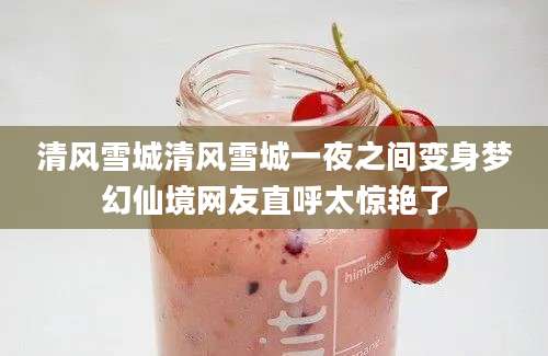 清风雪城清风雪城一夜之间变身梦幻仙境网友直呼太惊艳了