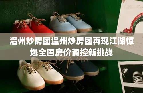 温州炒房团温州炒房团再现江湖惊爆全国房价调控新挑战