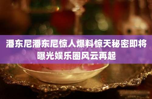 潘东尼潘东尼惊人爆料惊天秘密即将曝光娱乐圈风云再起