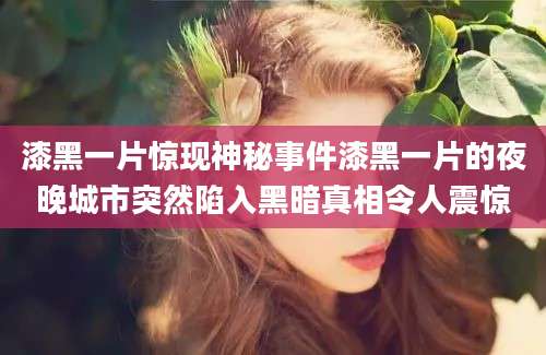漆黑一片惊现神秘事件漆黑一片的夜晚城市突然陷入黑暗真相令人震惊