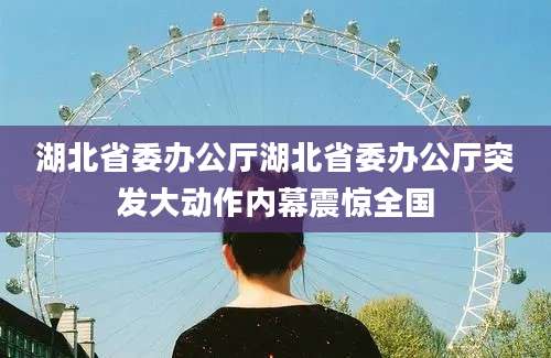 湖北省委办公厅湖北省委办公厅突发大动作内幕震惊全国