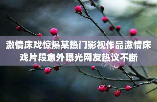 激情床戏惊爆某热门影视作品激情床戏片段意外曝光网友热议不断