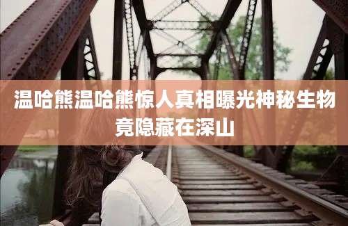 温哈熊温哈熊惊人真相曝光神秘生物竟隐藏在深山