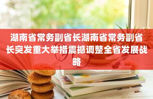 湖南省常务副省长湖南省常务副省长突发重大举措震撼调整全省发展战略