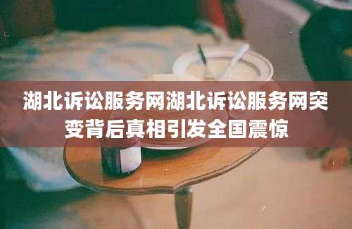 湖北诉讼服务网湖北诉讼服务网突变背后真相引发全国震惊