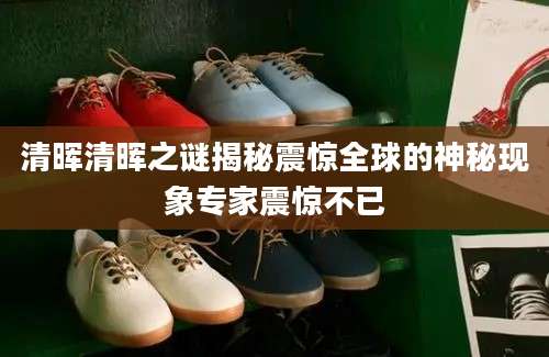 清晖清晖之谜揭秘震惊全球的神秘现象专家震惊不已