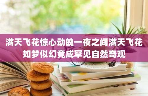 满天飞花惊心动魄一夜之间满天飞花如梦似幻竟成罕见自然奇观