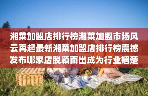 湘菜加盟店排行榜湘菜加盟市场风云再起最新湘菜加盟店排行榜震撼发布哪家店脱颖而出成为行业翘楚