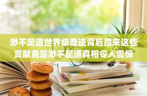 渺不足道世界级奇迹背后原来这些贡献竟是渺不足道真相令人震惊